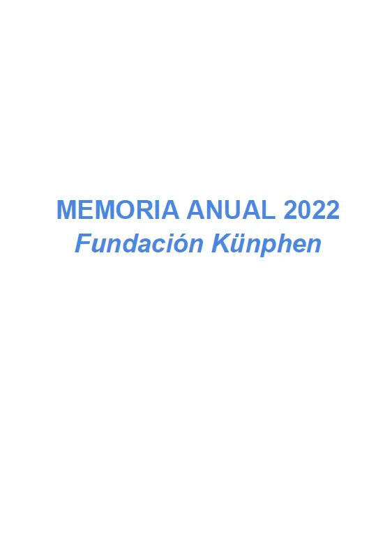 Portada de la memoria de actividad de 2022